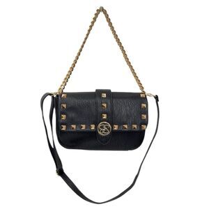 JESSICA SIMPSON STUDDED GOLD TONE‎ CHAIN JENNIFER CROSSBODY PURSE METEORITE NWT